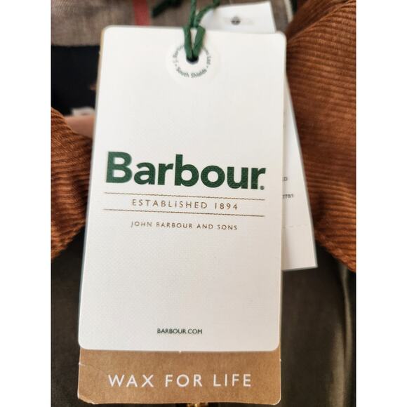 NWT Barbour® Gunnerside Highclere Wax Jacket Hooded Coat Olive 6 - Picture 8 of 11